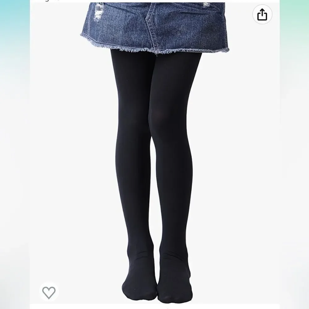 New in Package‎ Everswe brand 3 Pairs Girls Velvet Soft Tights Black 6-8 years